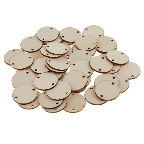 Paquete de 6-12, 50 piezas, discos de madera sin terminar, manualidades DIY, 35 X 6 piezas Sunnimix Rebanadas de madera para manualidades