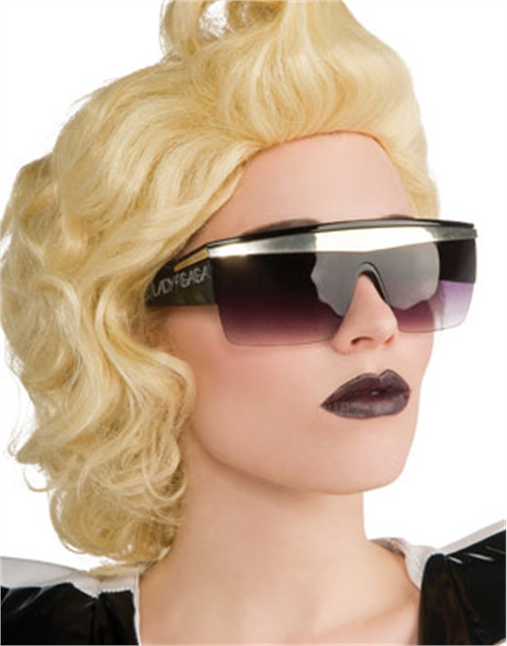 Lady Gaga Men's Lady Gaga Retro Glasses Costume Accessory Black - image 2 of 2