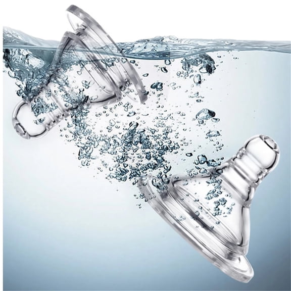 2Pcs Bottle Nipples Extra Slow Flow Nipple Size 0,Bottle Slow Nipple for Newborn Babies and Older,Silicone Nipples for Baby Bottles,Compatible with MAM Bottles,Easy to Clean