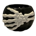 thumbnail image 2 of Yankee Candle Halloween Collection -Spooky Sweets - 8oz Single Wick Filled Black Pumpkin with Skeleton Hands Ceramic Collector's Edition, 2 of 5