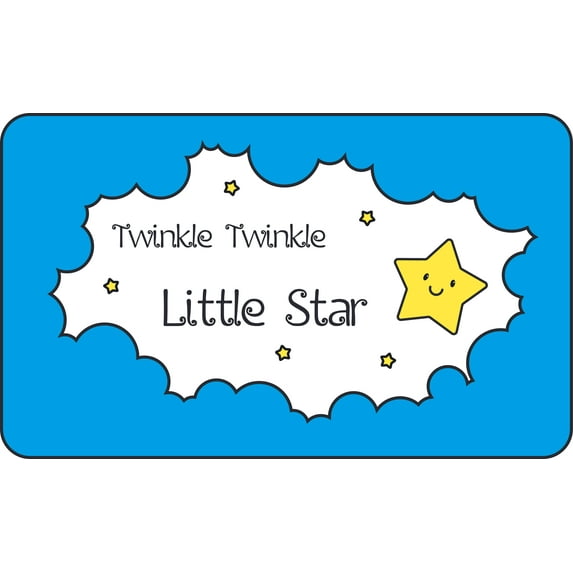 Bed Baby Star Twinkle Little Sleep Decors Wall Sticker Art Design Decal for Girls Boys Kids Room Bedroom Nursery Kindergarten House Fun Home Decor Stickers Wall Art Vinyl Decoration (20x40 inch)