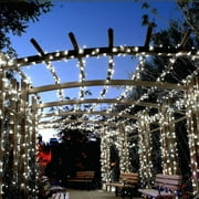 QiShi Christmas Solar Lights LED Solar String Lights,39ft 100 LED Fairy Outdoor String Lights Decorative Lighting for Home,Lawn,Garden,Wedding,Patio,Party,and Holiday Decorations (White)-1Pack