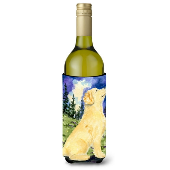 Caroline's Treasures SS8977LITERK Golden Retriever Wine Bottle Hugger, Wine Bottle, multicolor