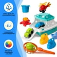 thumbnail image 3 of uToyz Ferry Boat Bath Toy Set 17-Piece Toddler Water Play Set, 3 of 7