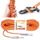 thumbnail image 2 of Cuerda de escalada de roca estática libre de 12mm, cuerda de estática de 10M/32 pies equipo de escalada de cuerda de paracaídas naranja, 2 of 9