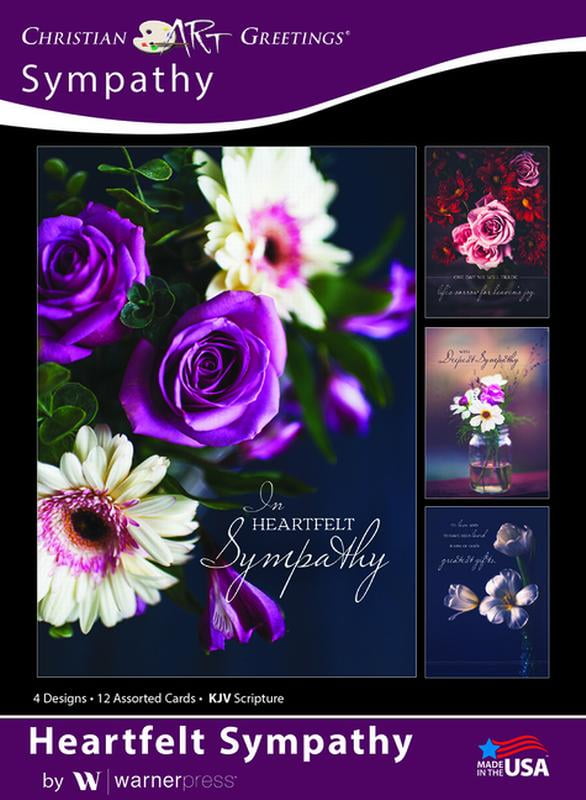Boxed Cards Sympathy Floral Heartful Sympathy KJV (Other