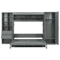 thumbnail image 5 of Generic Queen Size Murphy Bed Wall Bed with Closet , Drawers and Shelves,Gray, 5 of 9