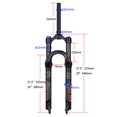 thumbnail image 3 of Professional Air Pressure Front Fork Made of Aluminum + Magnesium Alloy Suitable for 27.5/29 Inch Bikes with Shoulder Control Lock/Wire Control Lock Max For XC/AM 2.4in Tire, 3 of 6