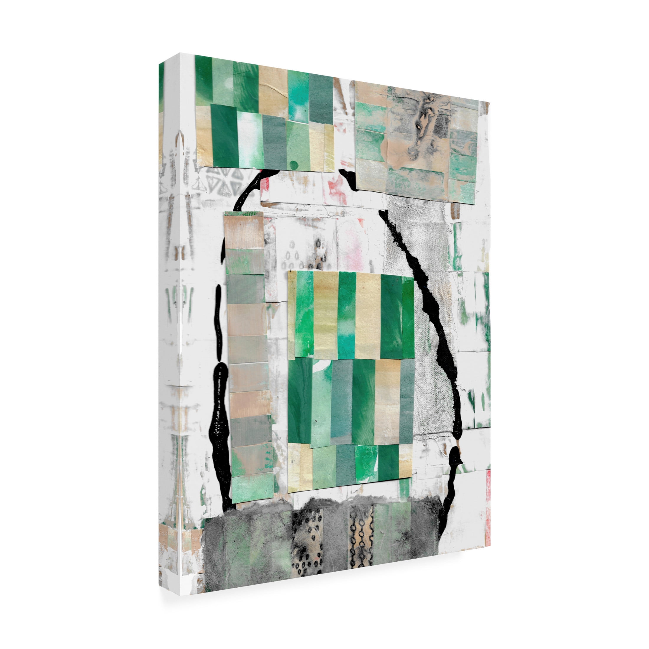 Canvas Wall Art - Maliq 'Jigsaw Of Mistakes' Wall Art for Living Room, Bedroom, or Office Décor by Trademark Fine Art - 35 x 47 Inches