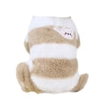 thumbnail image 2 of LLXD Dog Winter Fleece Bodysuit Camel M 4-Leg Striped Warm Pet Clothes with D-Ring for Small to Medium Breeds Cozy Puppy Pajamas Coat, 2 of 8