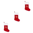 thumbnail image 4 of Kearding Medias navideñas con letras rojas - Calcetín de Papá Noel de tela para niños Bolsa de dulces Variedad de estilos Rojo grande O Type1 NO1, 4 of 6