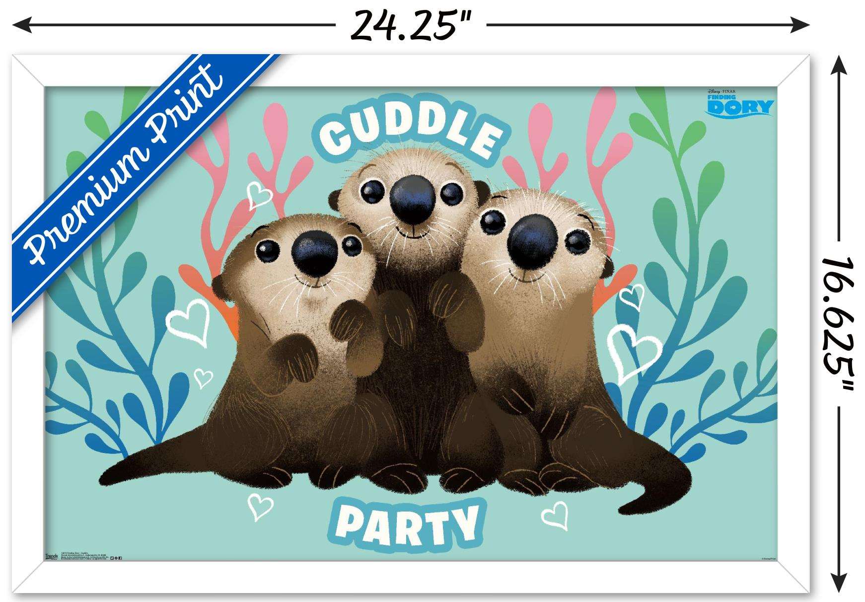 Disney Pixar Finding Dory - Cuddle Wall Poster, 14.725" x 22.375", Framed