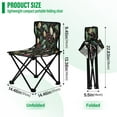 thumbnail image 3 of 600D Oxford Camping Chair Portable Foldable Chair Supports 220 lbs for Picnic, Fishing, Backpacking Vintage Christmas Decorations Pattern, 3 of 8