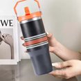 thumbnail image 4 of LILELIS Tasse en Acier Inoxydable Tasse Isolée Tasse d'Extérieur Décontractée pour Voiture Poignée Attentionnée et Conception de Tasse avec Paille Assurant Que Vos Boissons Chaudes Restent Chaudes et Profitent de Chaque Moment Excitant! Noir 26cm, 4 of 4