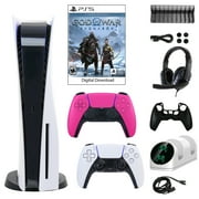 Sony PlayStation 5 Core Console with God of War: Ragnarok with Accessories and DualSense Controller in Pink