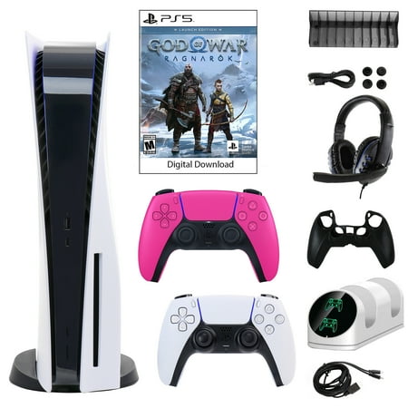 Sony PlayStation 5 Core Console with God of War: Ragnarok with Accessories and DualSense Controller in Pink