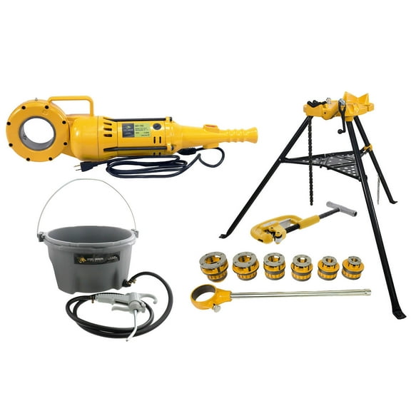 Steel Dragon Tools® 700 Pipe Threader 41935 with 12R 460 Vise Cutter & 418 Oiler
