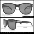 thumbnail image 3 of Mens Glass Lens Gentlemanly 90s Chic Large Horn Rim Sunglasses Matte Black, 3 of 8