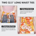 thumbnail image 6 of Pioneer Flower Floral Print Pattern Apron-Garden Aprons for Women with Pockets-Cotton Linen Waterproof Kitchen Cooking Gardening Aprons Adjustable for Kitchen,Cooking,BBQ and Salon 33x27 Inch, 6 of 7