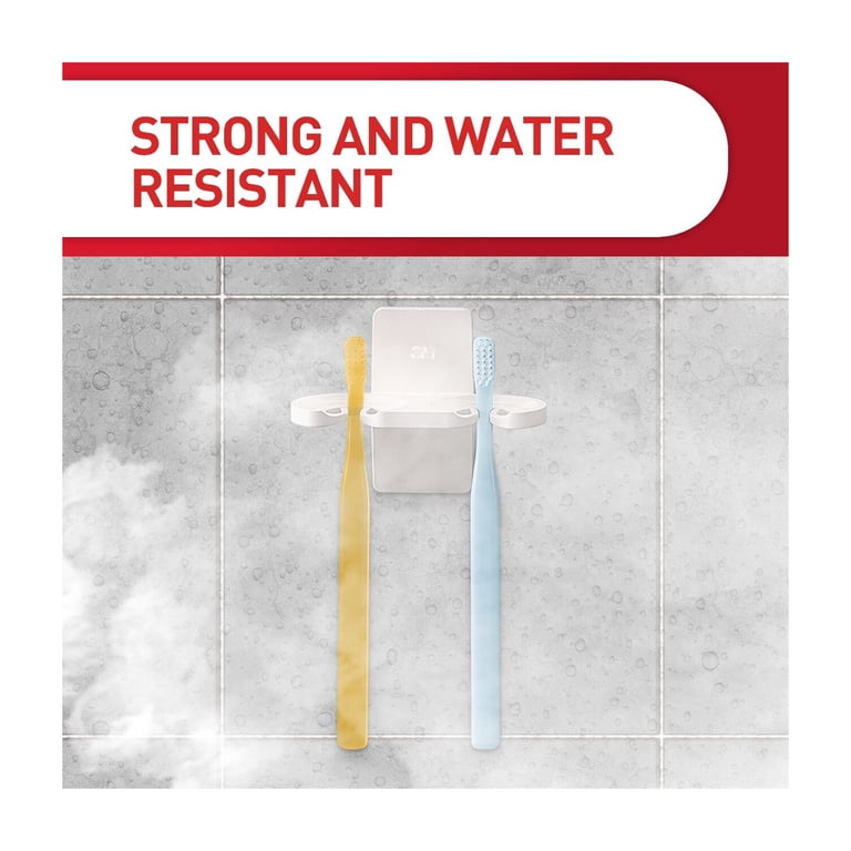Command Bath White Toothbrush Holder with Adhesive Strips photo 3