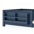 thumbnail image 6 of Bellemave Twin Montessori Floor Bed with Built-in Bookshelf, Twin Floor Bed with Full Safety Guardrails, Low-to-Floor Bed Frame with Slats, No Box Spring Needed, Easy Assembly, Blue, 6 of 7