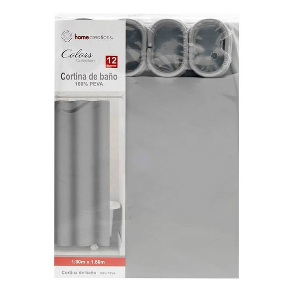 Cortina de Baño Home Creations Gris 13 Piezas