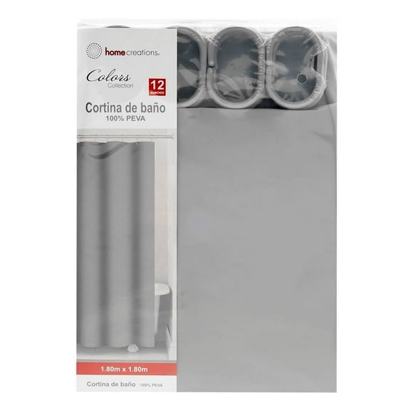 Cortina de Baño Home Creations Gris 13 Piezas