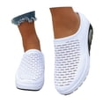 thumbnail image 1 of XEGLSBU Sabots Mule à Coussin d'Air en Maille Extensible Tricotée pour Femmes Mode Confortables Bout Rond Fermé Respirants à Enfiler à Talon Compensé Mules Orthopédiques Espadrilles pour l'Été Décontractées Plage Marche Pantoufles, 1 of 9