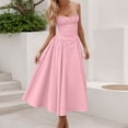thumbnail image 2 of Robe Décontractée Flatteuse pour Femmes - Couleur Unie, Polyester/Spandex, Printemps/été/automne, S-TTTG, 2 of 5