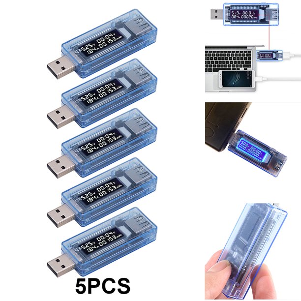 Comprobador Batería Portátil 5 Uds. Probador Digital Banco USB para Tableta/portátil/cargador