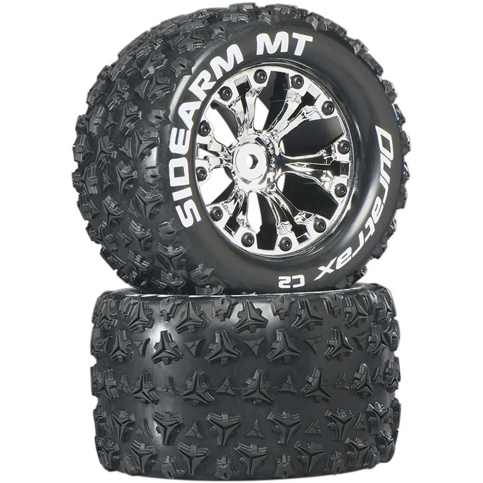 DTXC5251 Duratrax Bandito MT 2.8 Mounted Tires Chrome 14mm Hex 2 