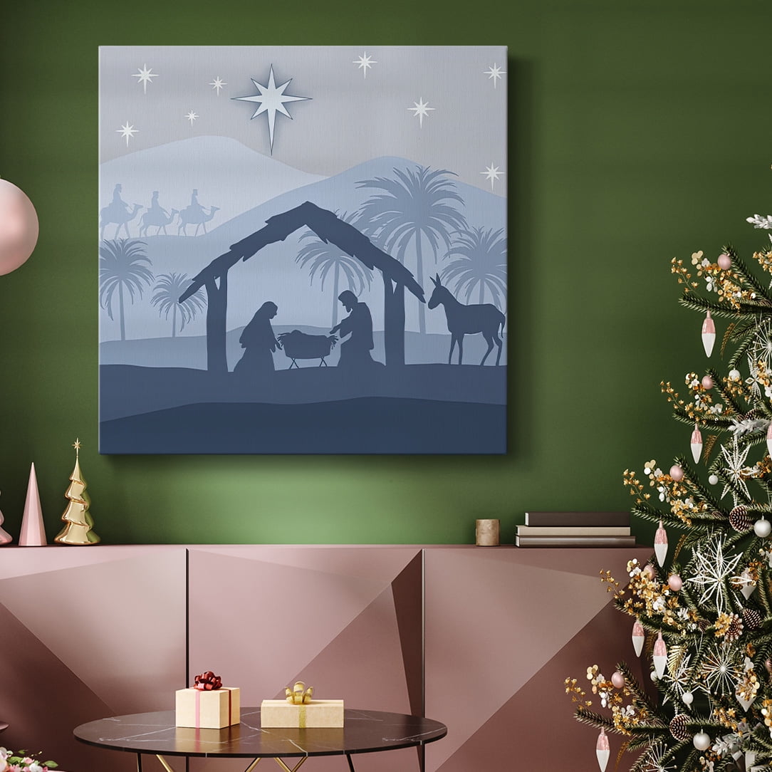 Blue Nativity II- Gallery Wrapped Canvas