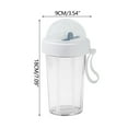thumbnail image 3 of Plastic Water Bottle Sports Cup with Lid and Lifting Rope | Portable Leak Proof Drinking Bottle | Transparent Matte Reusable Hydration Container for Outdoor Travel Gym Office, 3 of 3