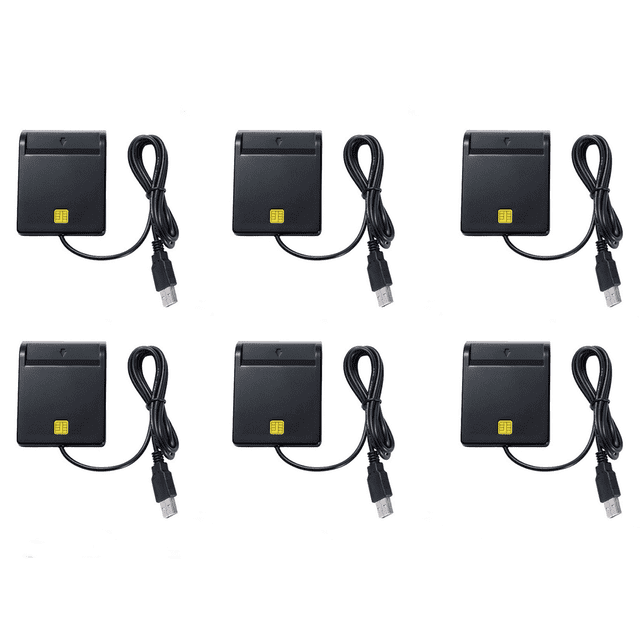 6X USB Smart Card Reader for Bank Card IC/ID EMV Card Reader High Quality for 7 8 10 for Linux OS USB- ISO,6 x USB Smart Card Reader
