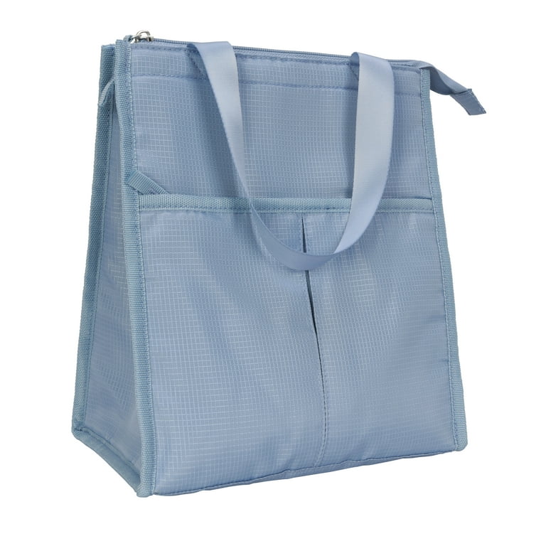MAISON　DO　REEFER　ポーチ Mainstays Blue Reusable Polyester Lunch Bag with Zippered Main