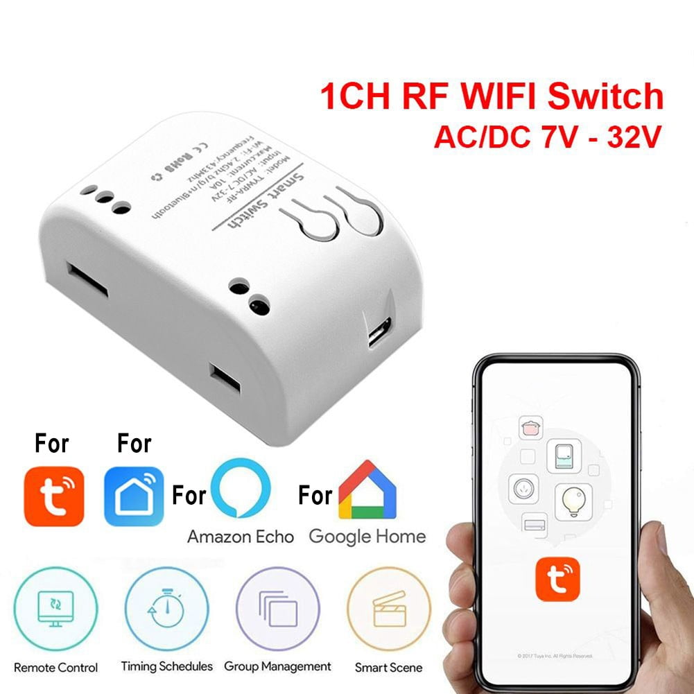 Tuya Mini Switch 1 Channel Smart WiFi and RF433 with Remote Control