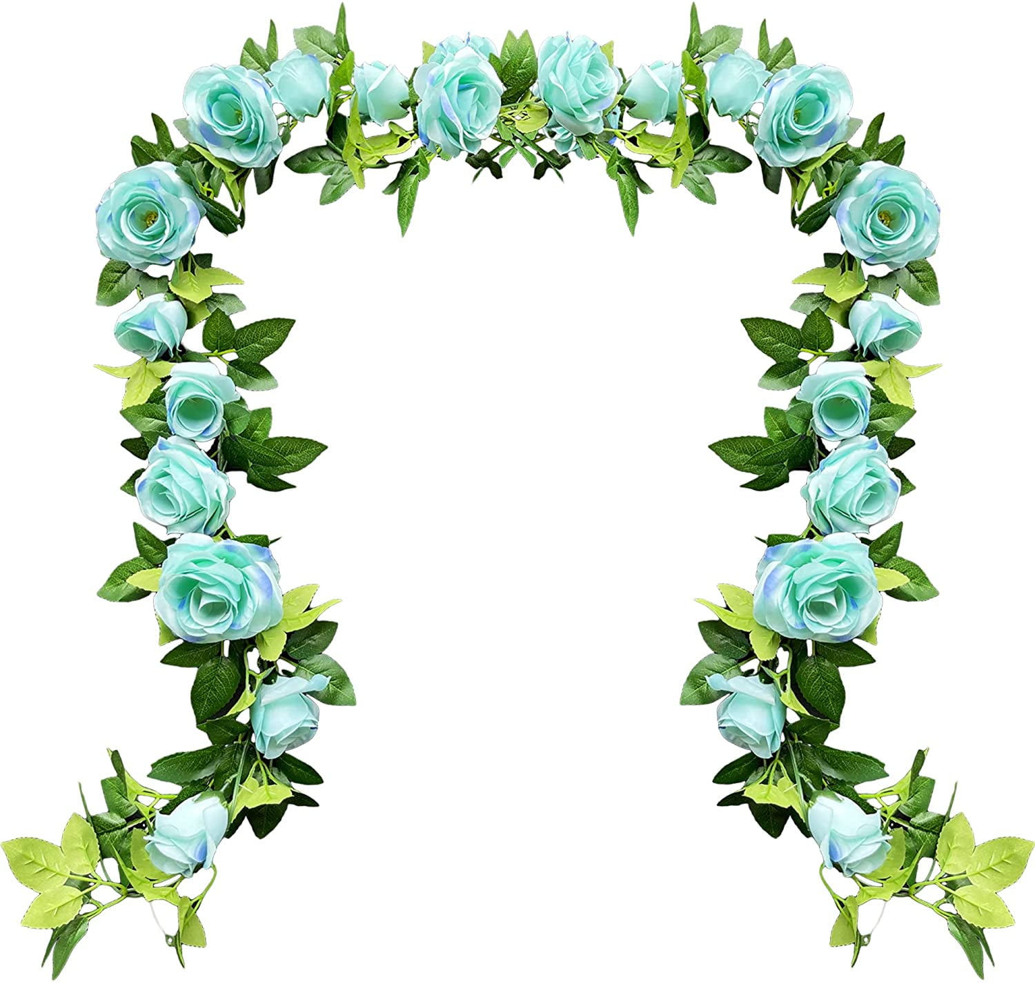 UKELER 2 Pack Artificial Flower Garland Fake Rose Vine Artificial