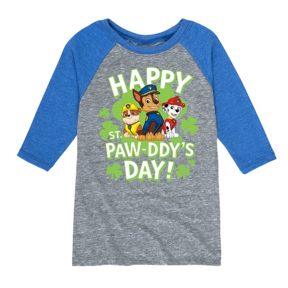 Nickelodeon - Paw Patrol - St. Patrick's Day - Happy St. Paw-ddy's Day - Toddler And Youth Raglan Graphic T-Shirt
