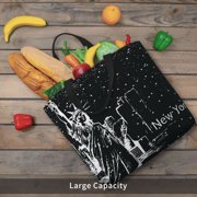 Rateoe New York City1 Print Lightweight Tote Bag for Women, Water-Resistant Shoulder Bag with Zipper, Spacious Casual Handbag for Work, School, Shopping