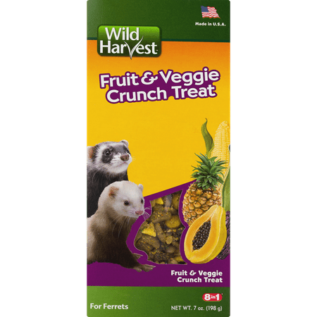 Wild Harvest Fruit and Veggie Crunch Treats for Ferrets, 7.0 oz