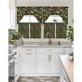 thumbnail image 4 of Lemons Swag Kitchen Curtains Sets for Windows 24 Inch Length, Summer Botanical Watercolor Elegant Pastoral Short Window Curtain Panels Swags Valances and Tiers 3 Piece Set for Cafe/Dining Room, 4 of 5