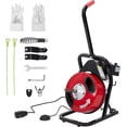 thumbnail image 2 of 50FT 1/2 Inch Electric Sewer Snake, Auto Feeding Drain Auger Cleaner with Foot Switch & 4 Cutter Heads – 2" to 4" Pipe Drain Cleaner Machine for Home & Professional Use, 2 of 8