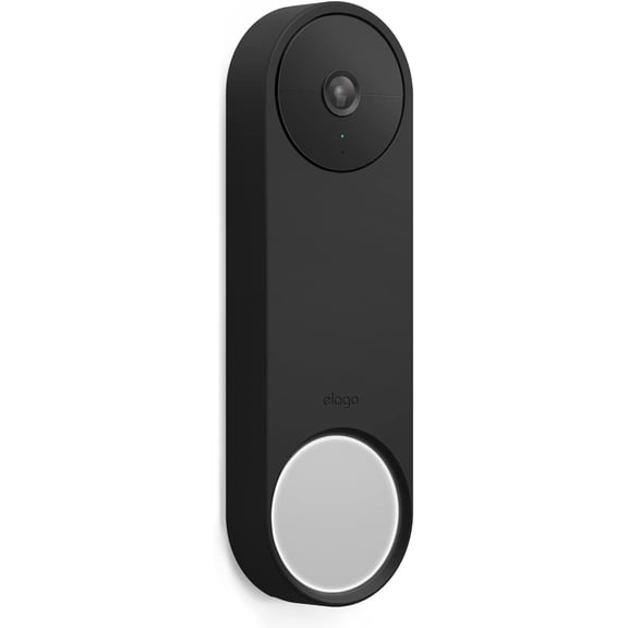 Silicone Case Designed for Google Nest Hello Video Doorbell (2021 Battery Model) - Weather and UV Resistant, Perfect Color Match, Clean Finish, NOT Compatible with Wired Model [Black]