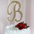thumbnail image 3 of Efavormart 4.5" Tall Gold Shinny Rhinestone Letters Cake Toppers For Wedding Birthday Party Special Event Personalized Decor - N, 3 of 11