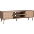 thumbnail image 2 of TOPLIVING Centro de Entretenimiento para TV Diseño Moderno Ratán Natural, Mueble de TV con Espacios Almacenamiento y Puertas Ratán Vintage Color Beige, 2 of 14