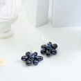 thumbnail image 4 of Fun Fresh Water Black Pearl Flower .925 Silver Earrings, 4 of 6