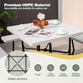 thumbnail image 2 of Barara King Patio Furniture Set, Outdoor Picnic Table with 4 Benches and Umbrella Hole-White, Patio Bistro Set, All-Weather Wicker Conversation Set, 2 of 9