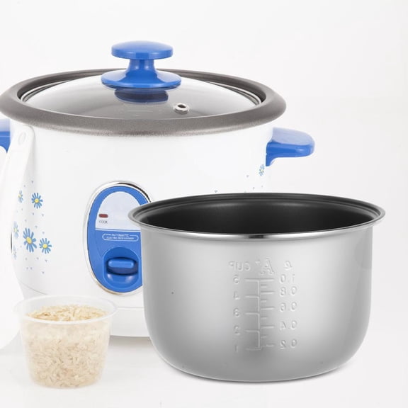 ibasenice Aluminum Alloy Nonstick Electric Pressure Cooker Inner Pot Plated Silver Kitchen Accessory