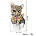 thumbnail image 1 of Brooch Lively Pride Cat Brooch for Party Shell Metal Crown Blue Enamel Pin Black, 1 of 4
