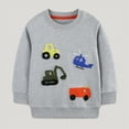 thumbnail image 2 of Godom Baby Girl Boy Sweatshirt Crew Neck Long Sleeve Pullover Toddler Kids Lightfleece Lined Tops Boys Hoodies, 2 of 5